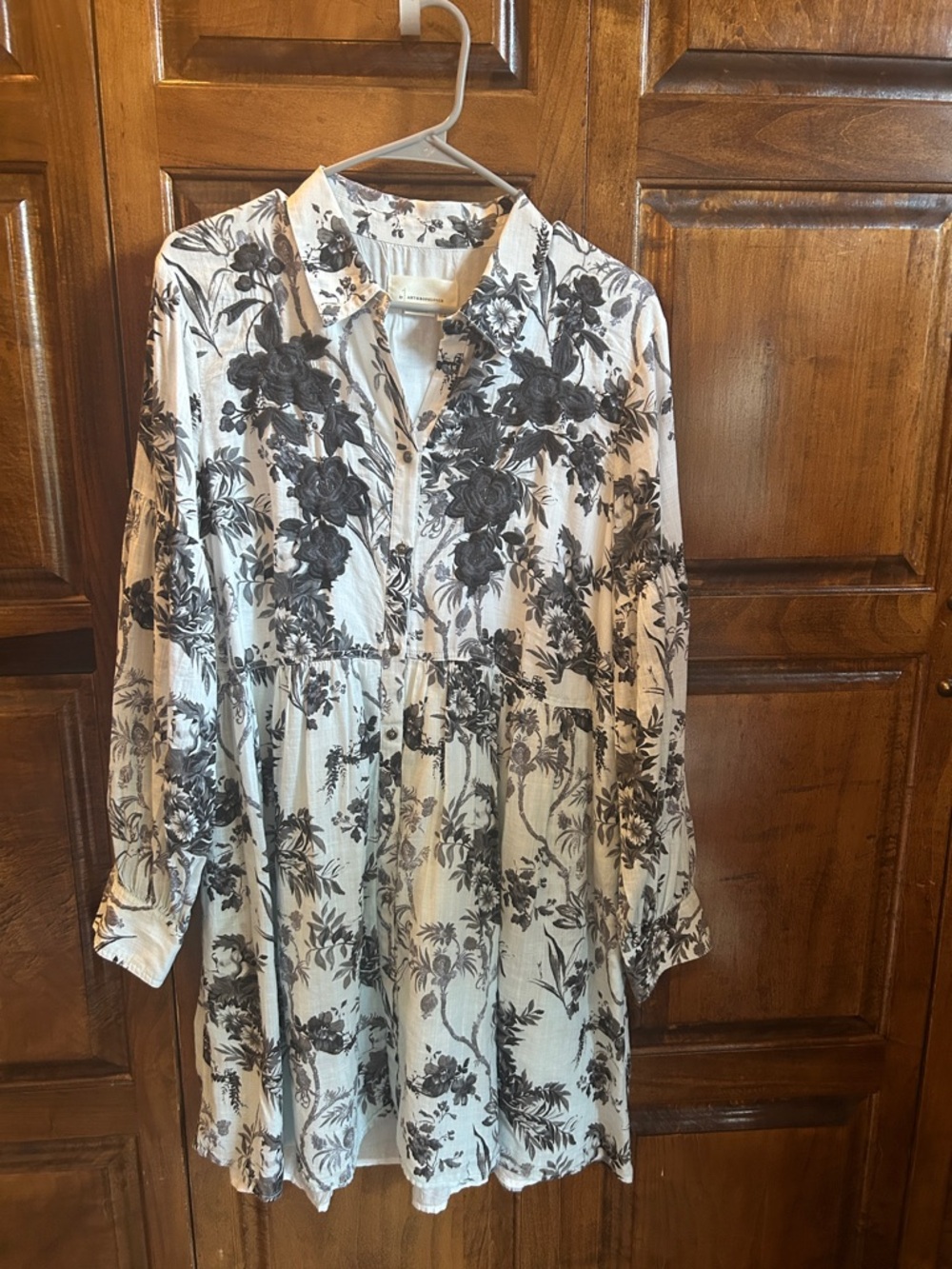 Anthropologie Lavinia Embroidered Shirt Dress